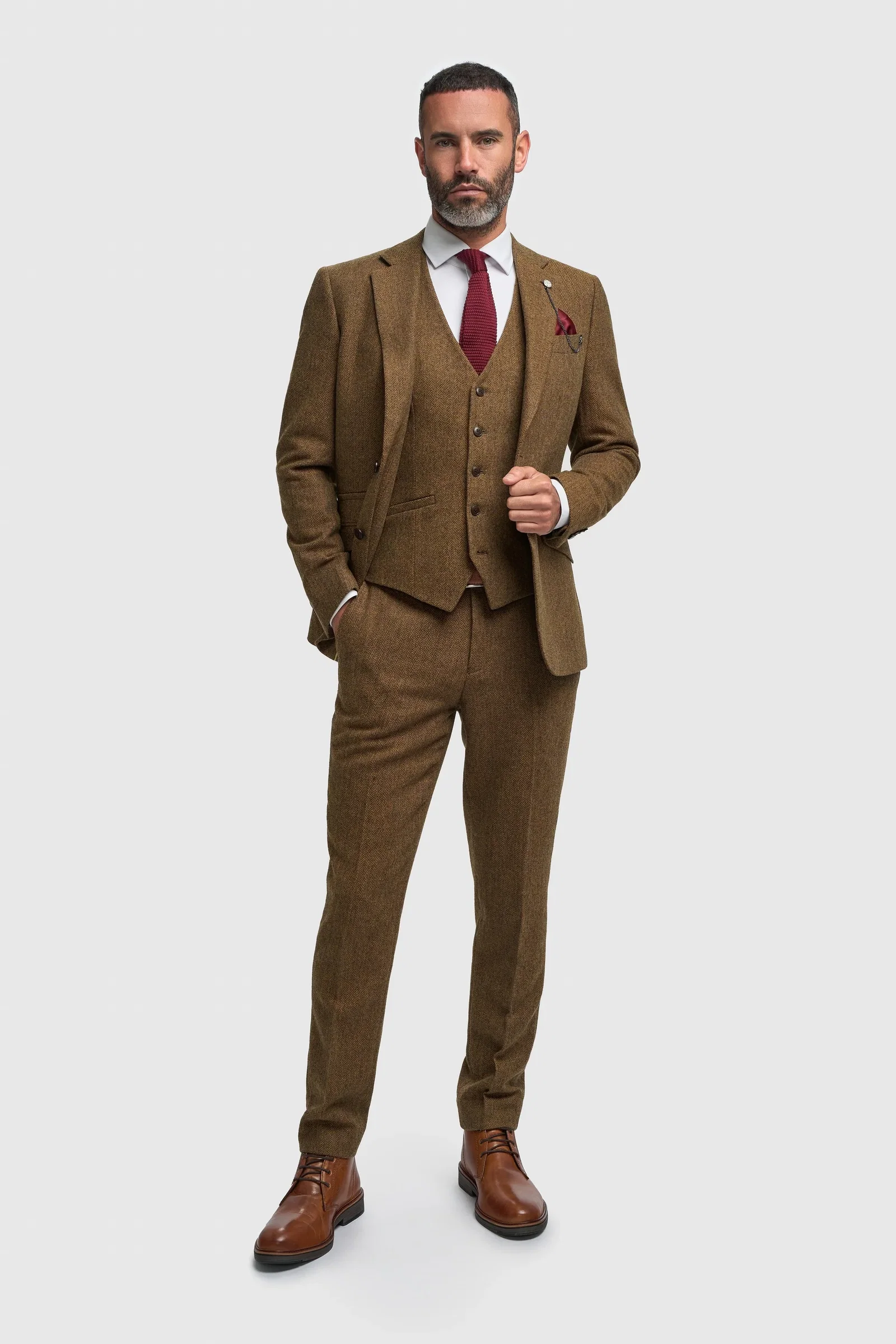 Image of Thomas Brown Tweed Three Piece Suit