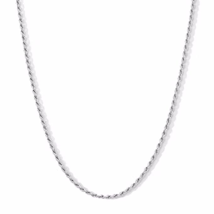 Sterling Silver Diamond-Cut Rope Chain - 18"	