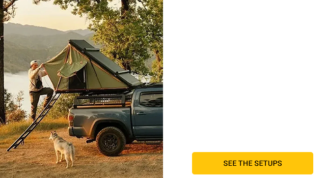 Truck camping setups