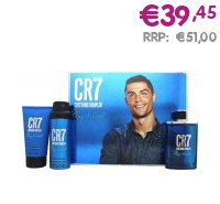 Cristiano Ronaldo CR7 Play It Cool Set Regalo 100ml EDT Spray + 150ml Gel Doccia +150ml Spay Corpo - €39,45 RRP:€51,00