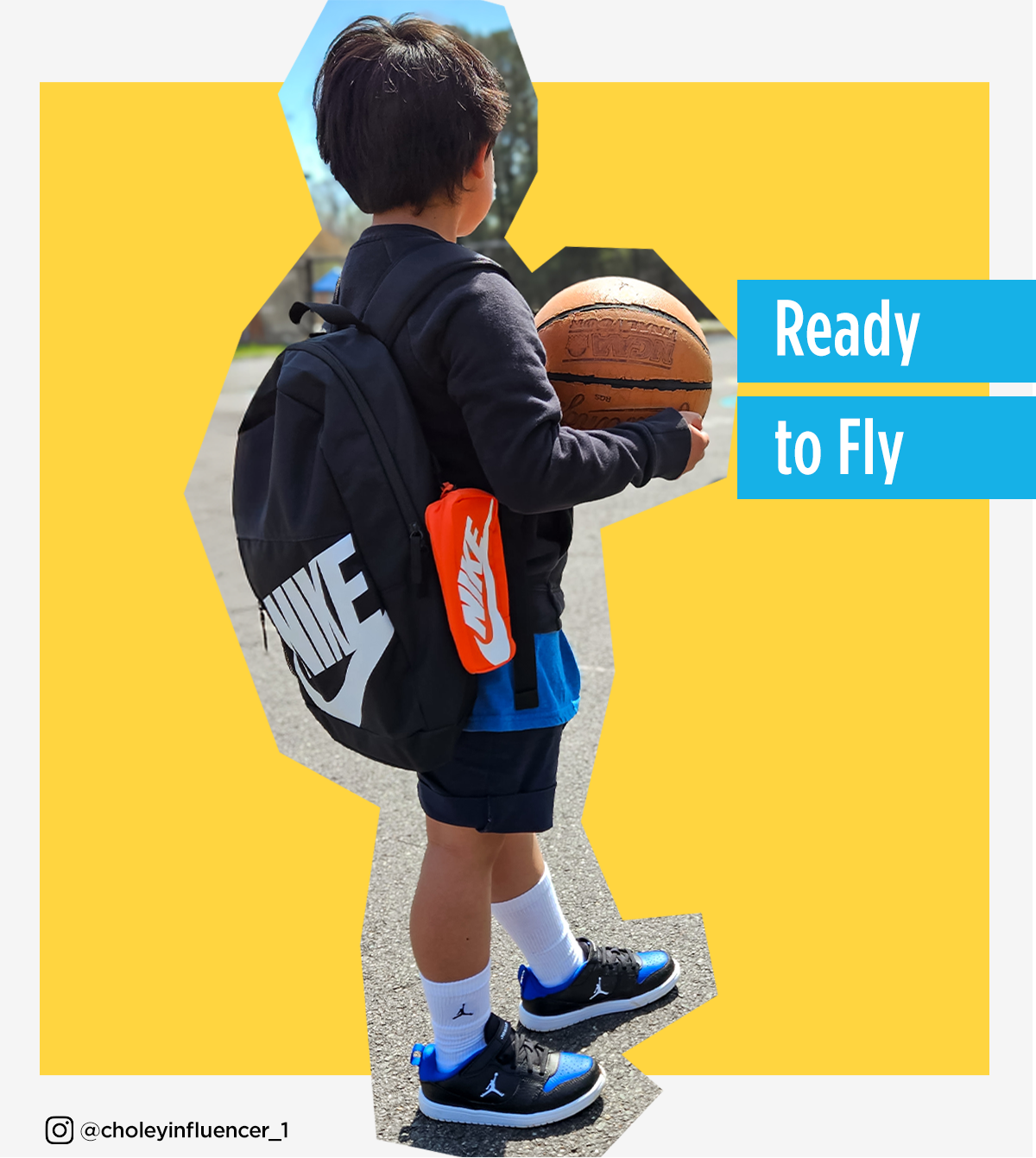 Ready to Fly | Lifestyle Image of Kids' Jordan Sneakers