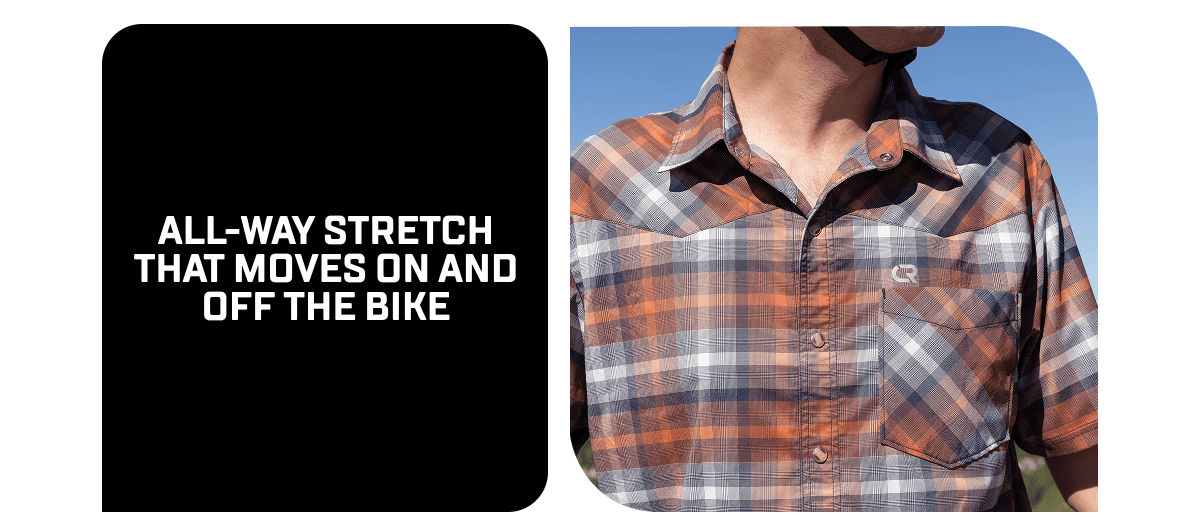 All-way stretch that moves on and off the bike