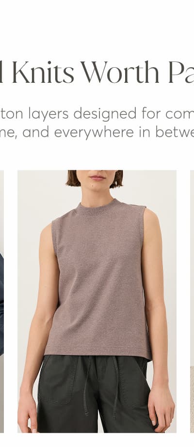 Organic Airplane Mock Neck Shell