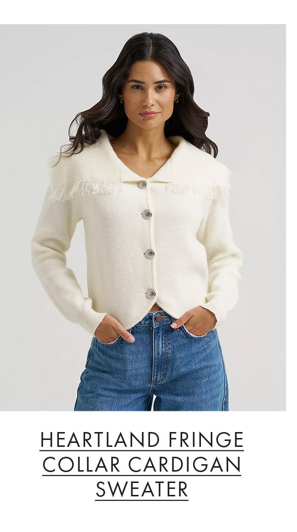Heartland Fringe Collar Cardigan Sweater