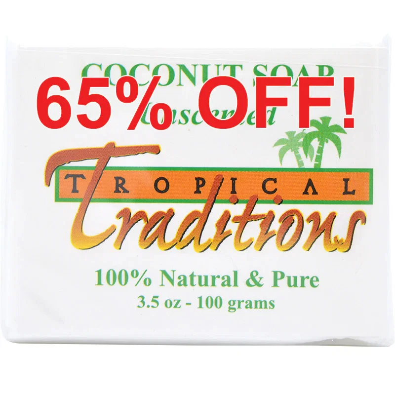 Image of Unscented Coconut Soap - 1 Bar - 3.5 oz.