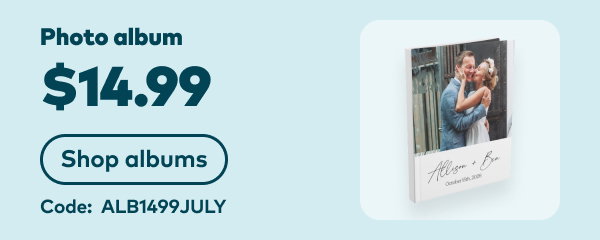 $14.99 Photo album. Code: ALB1499JULY. Shop albums.