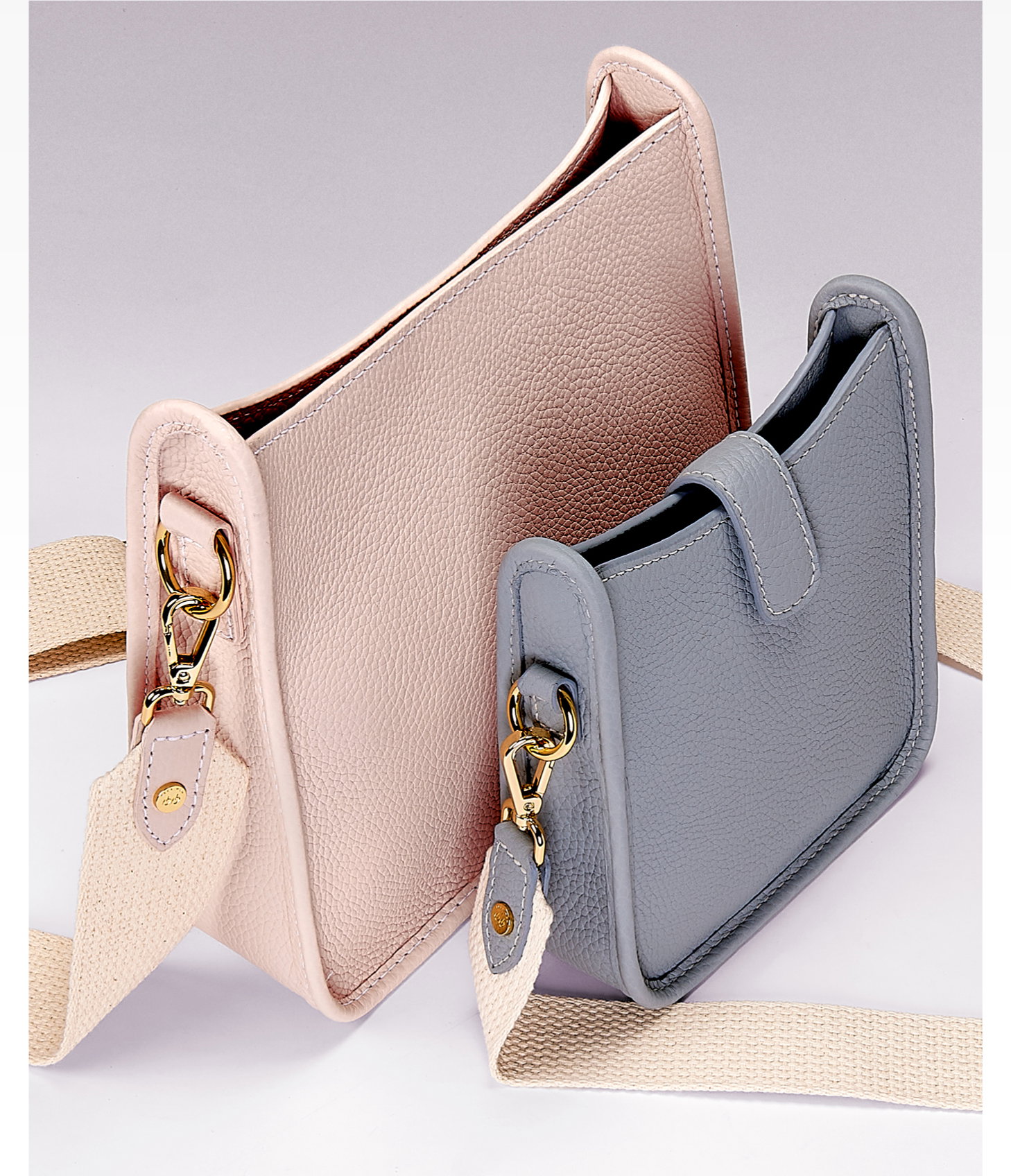 The Elle in Nude and the Ellie in Blue Grey.