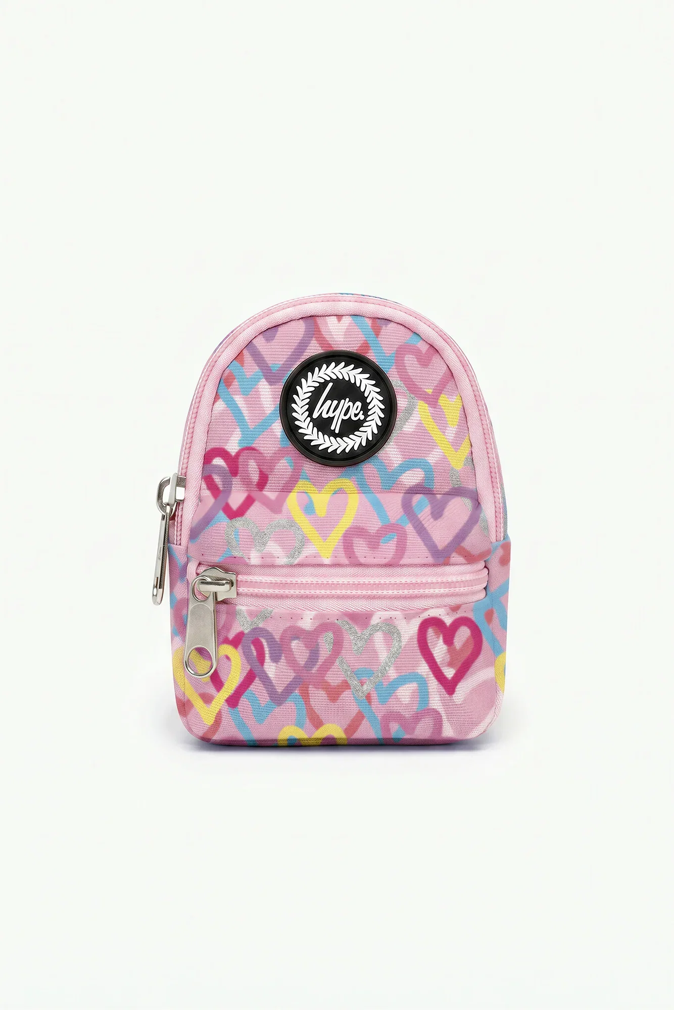 Image of Hype Girls Baby Pink Graffiti Hearts Backpack Charm