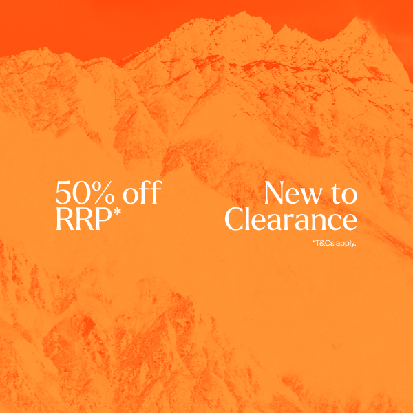 50% off RRP* New to Clearance
