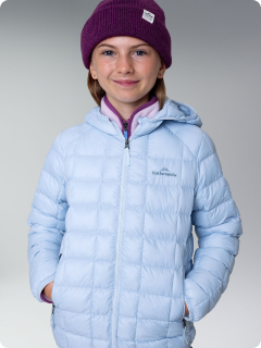 Kids' Heli Insulated Hooded Jacket - Bluebird