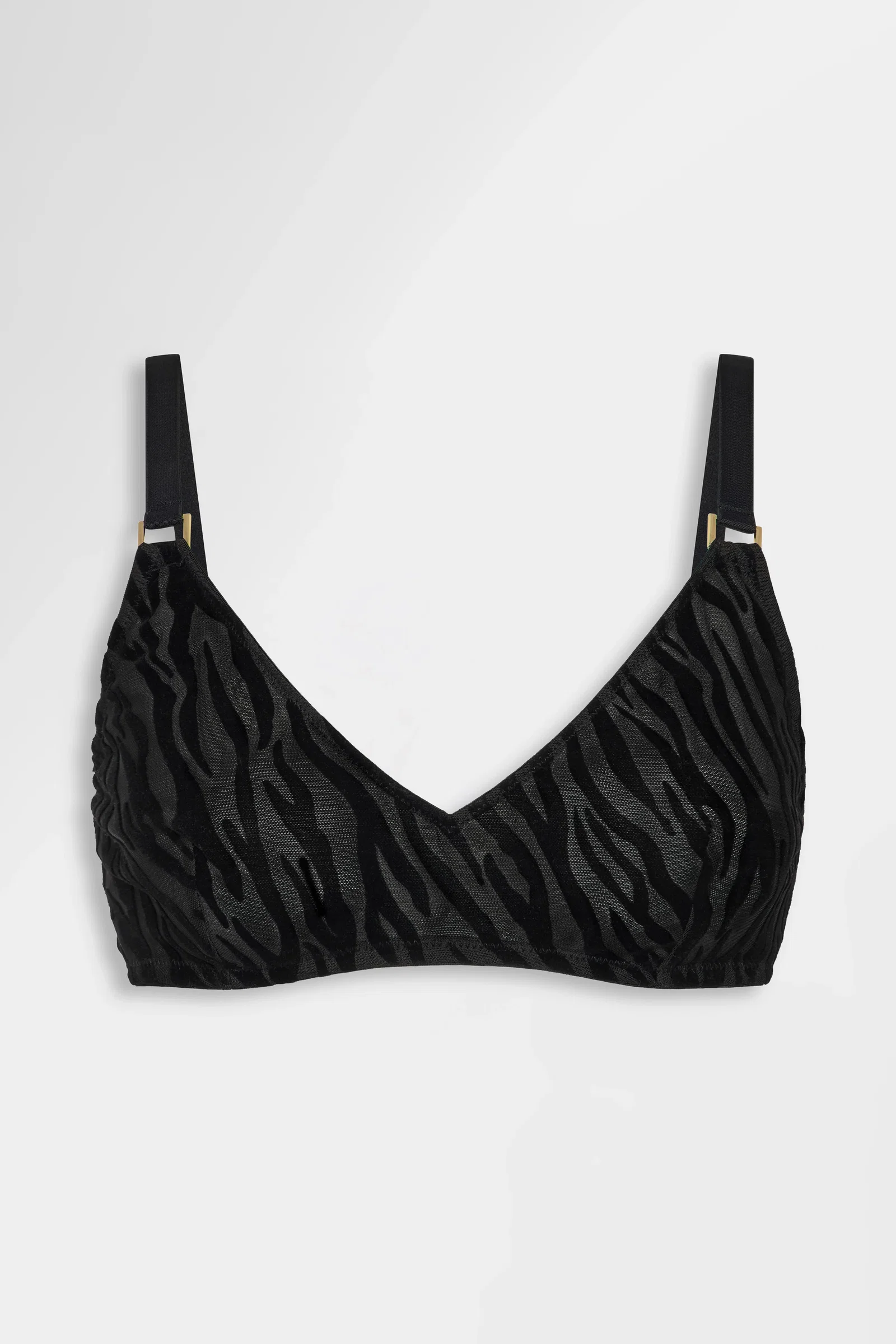Image of The Nieve Zebra Mesh Bralette Black