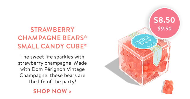 Shop Strawberry Champagne Bears® Small Candy Cube