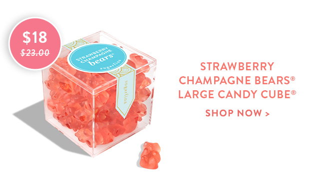 Shop Strawberry Champagne Bears® Large Candy Cube