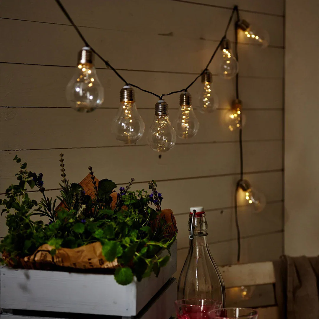 Image of LED Bulb Fairy Lights - 10 Pack