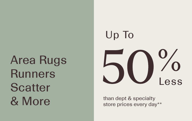 Areas rugs, runners, scatters & more.