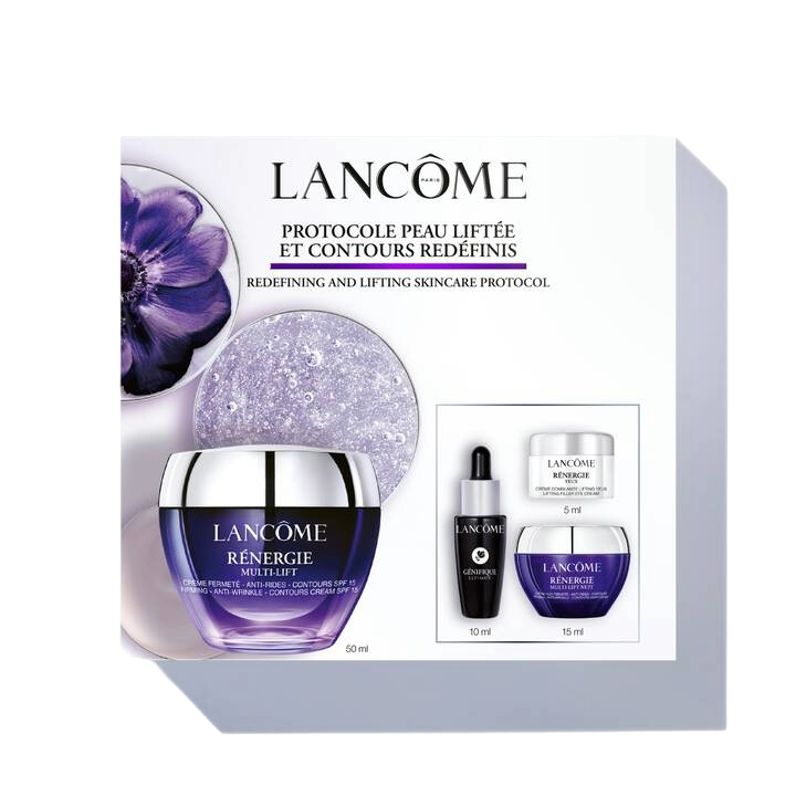 Cofanetto Lancôme Rénergie Multi-Lift, protocollo lifting e contorni ridefiniti, con miniature incluse