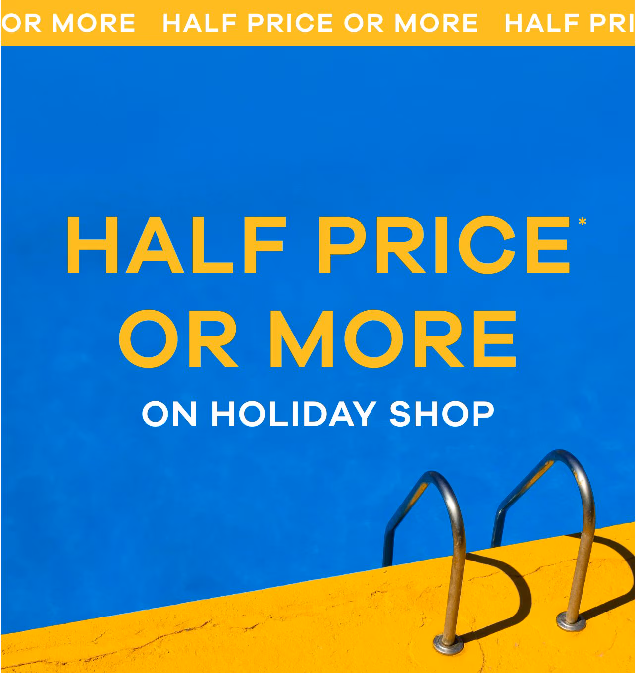 HALF PRICE OR MORE on holiday shop