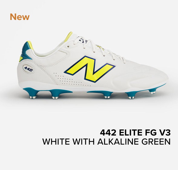 442 ELITE FG V3 WHITE WITH ALKALINE GREEN