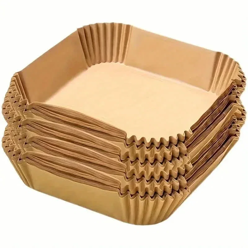 Image of 50-Pieces: Disposable Paper Liners For Air Fryer Suitable For 2 - 8 Quarts