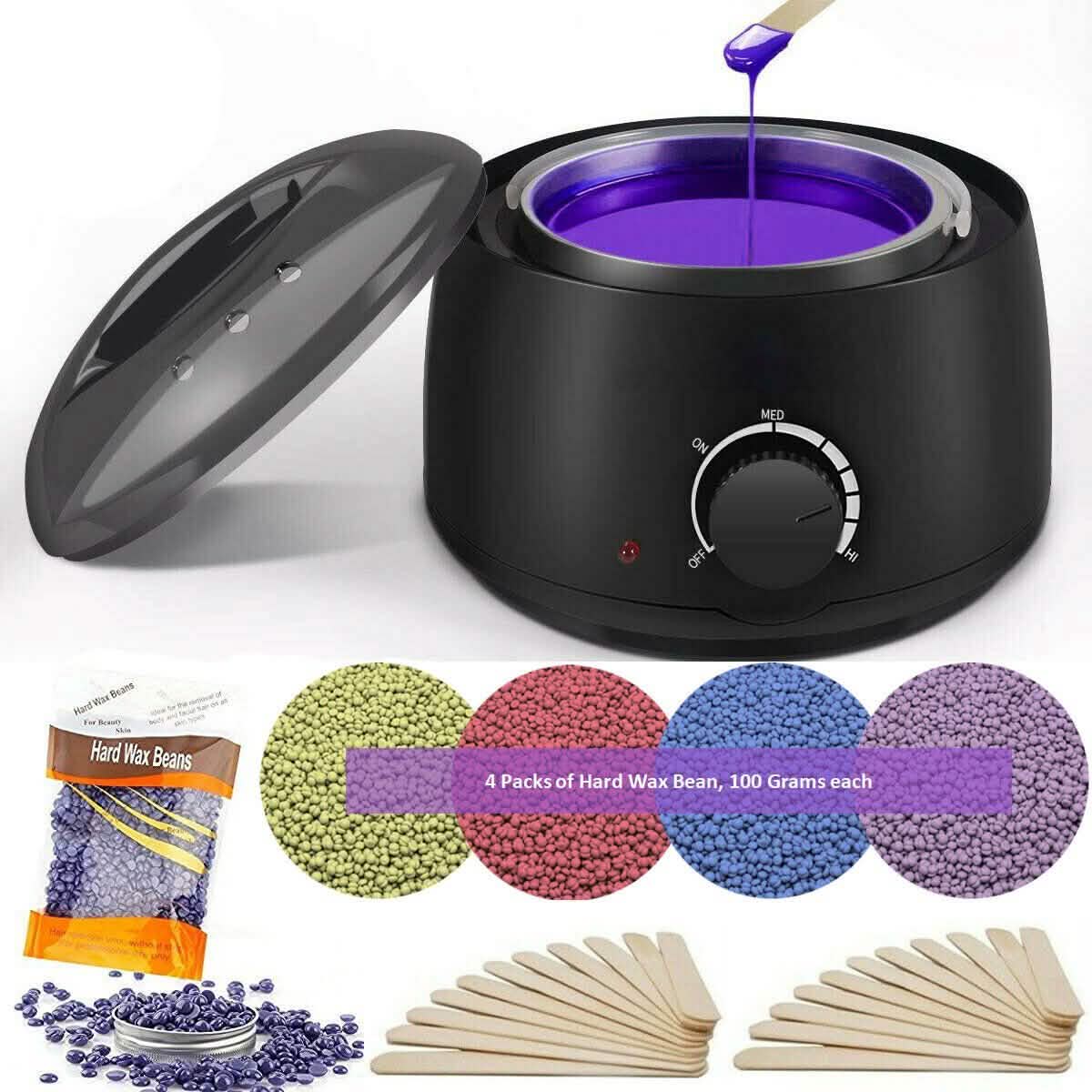 Image of Hot Wax Warmer Hair Removal Depilatory Waxing Kit