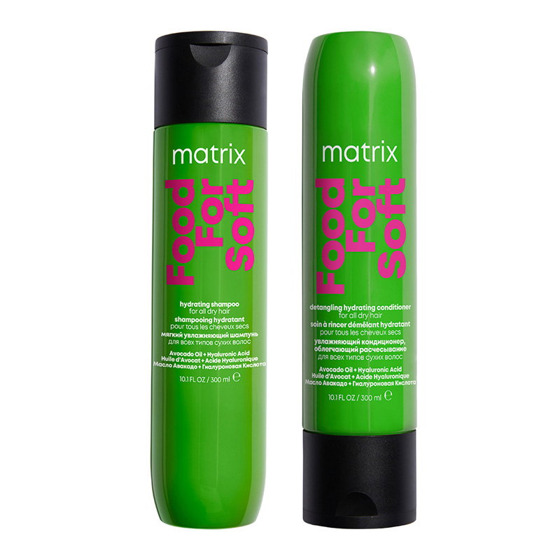 Image of Matrix Food For Soft Hydrating Shampoo & Conditioner with Avocado Oil and Hyaluronic Acid, for dry hair 300ml duo.
