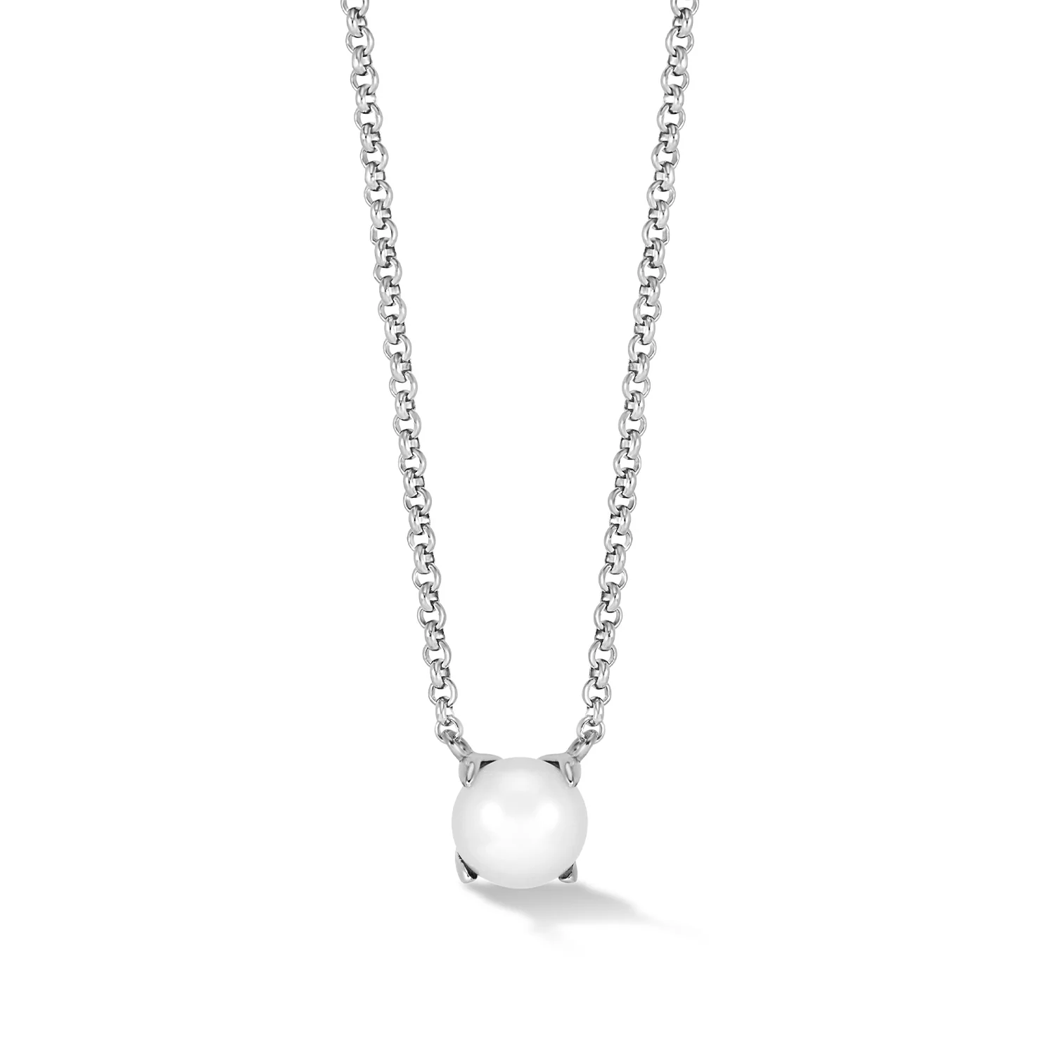 Image of White Claw-Set Timeless Pearl Pendant