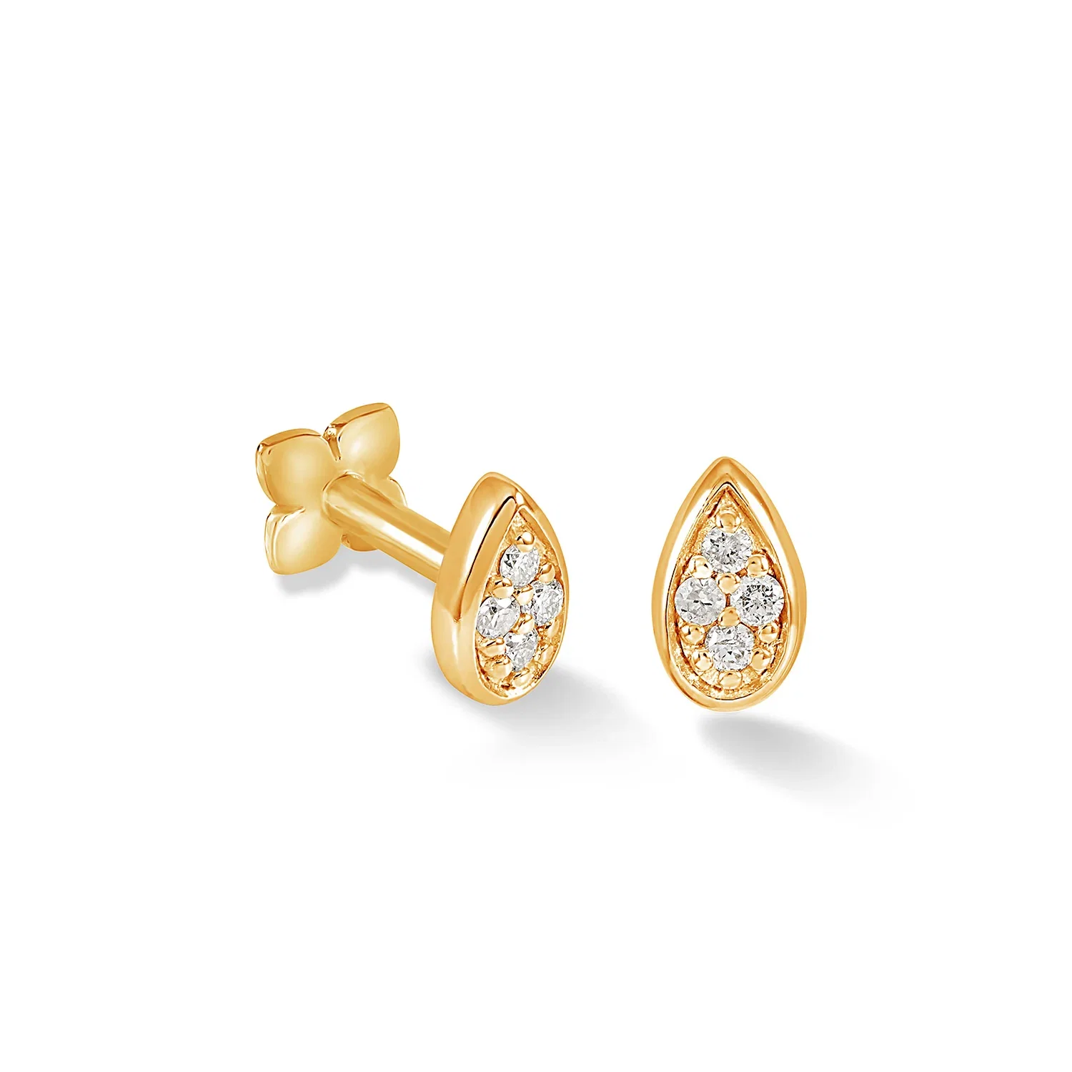Image of 9k Diamond Pear Single Labret