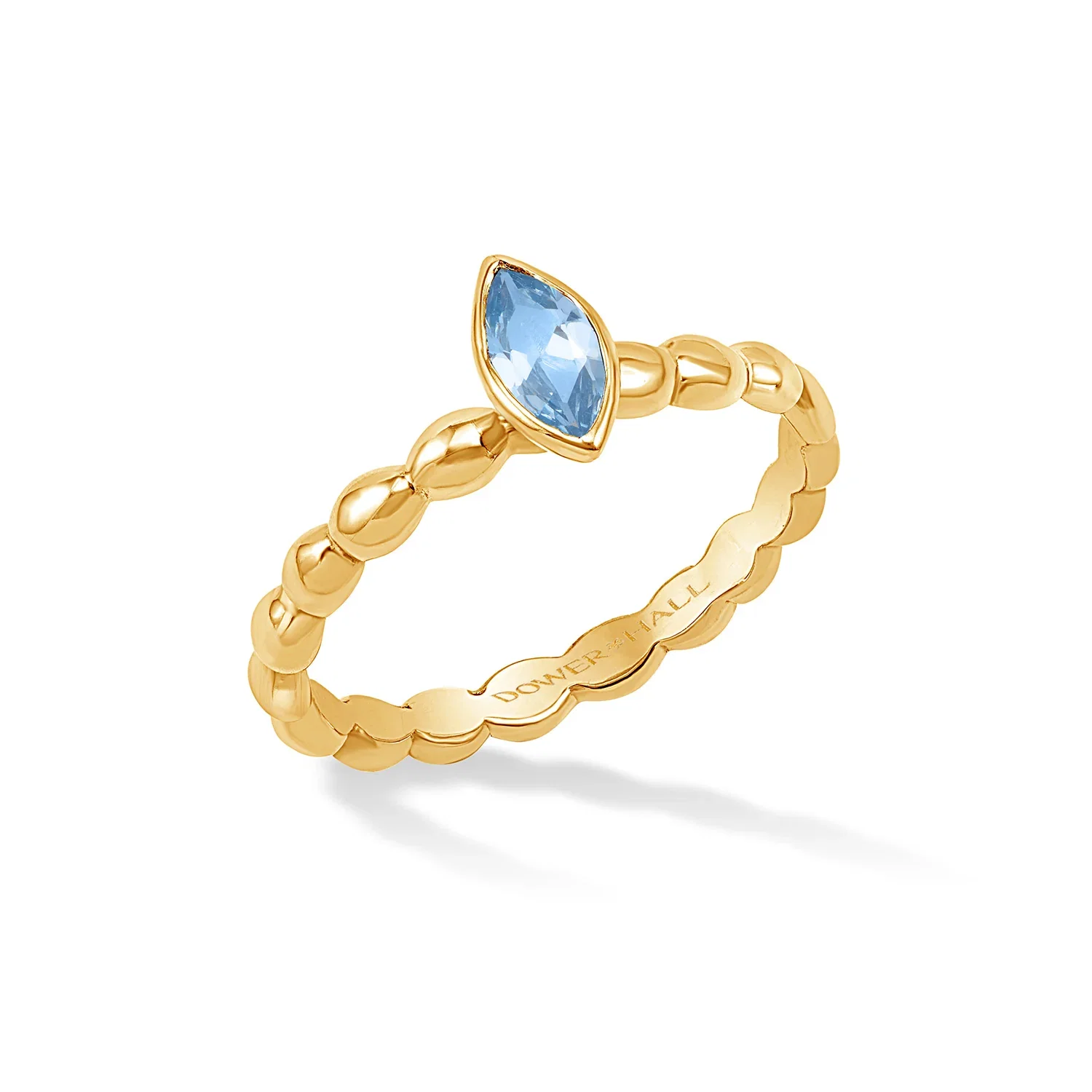 Image of 14k Bubbles Narrative Ring with Marquise Aquamarine 0.25ct
