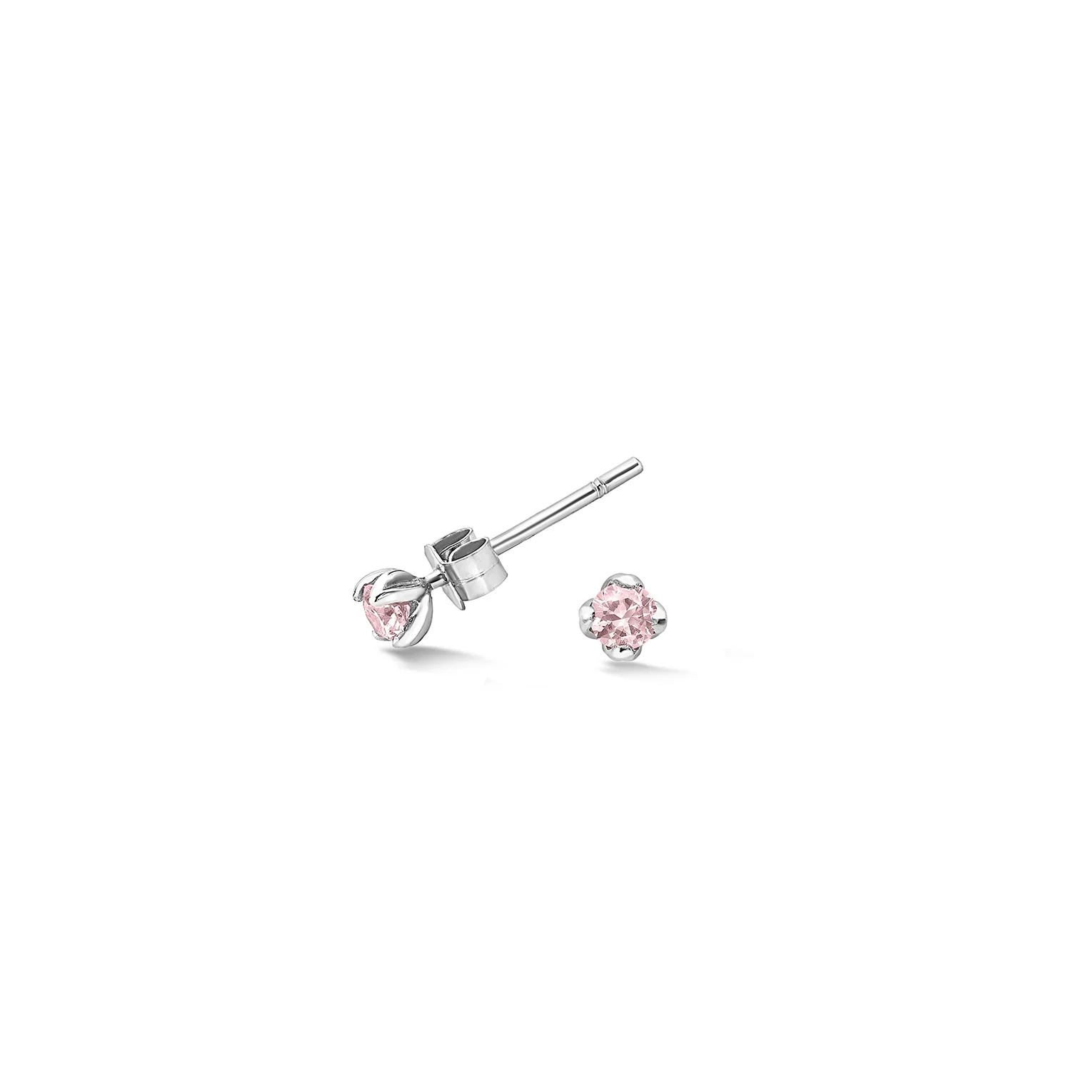Image of 3mm Rose Quartz Orissa Studs