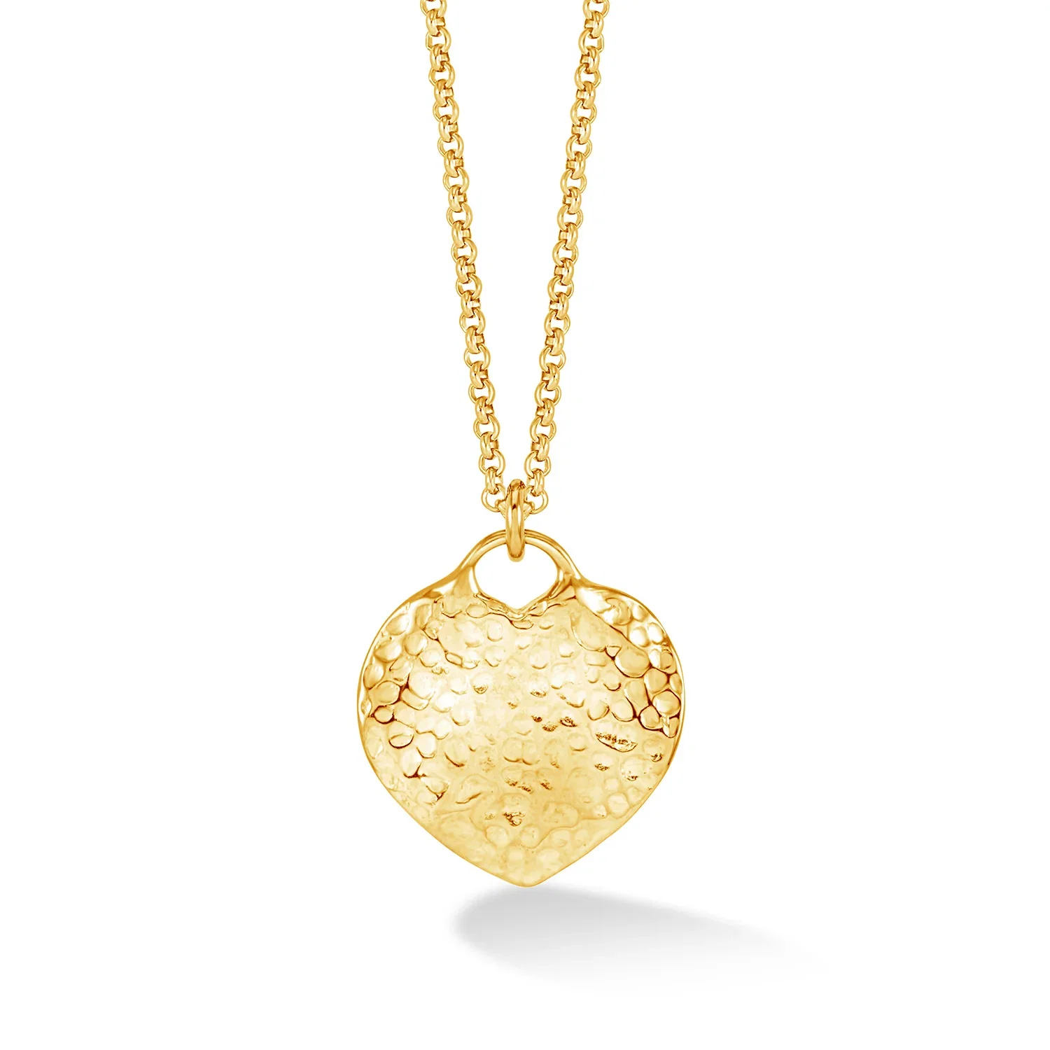 Image of Flat Hammered Heart Nomad Pendant