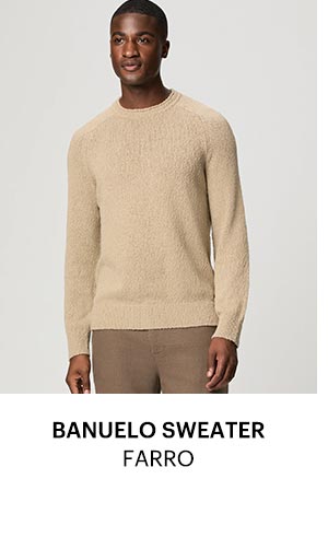 A man wearing a beige sweater.