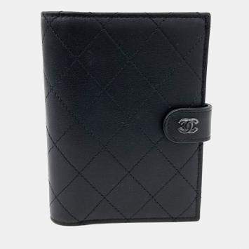 Black Leather passport wallet