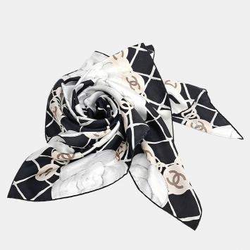 silk black scarf