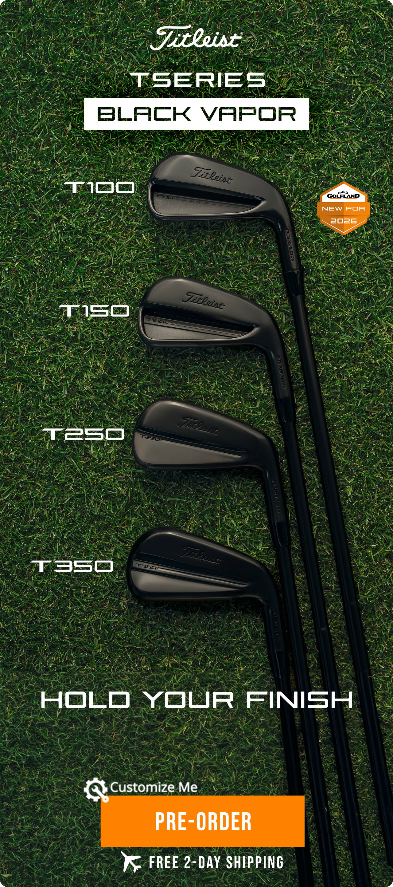 Limited Edition | Titleist T-Series Black Vapor Irons