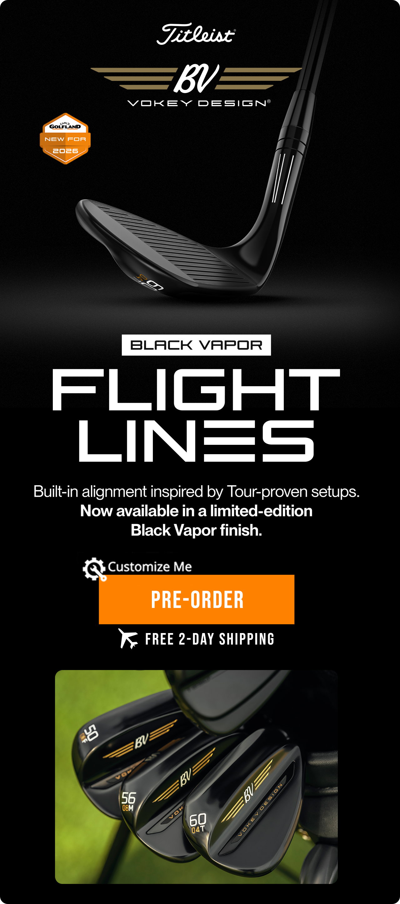 Limited Edition | Titleist Vokey SM11 Black Vapor Wedges