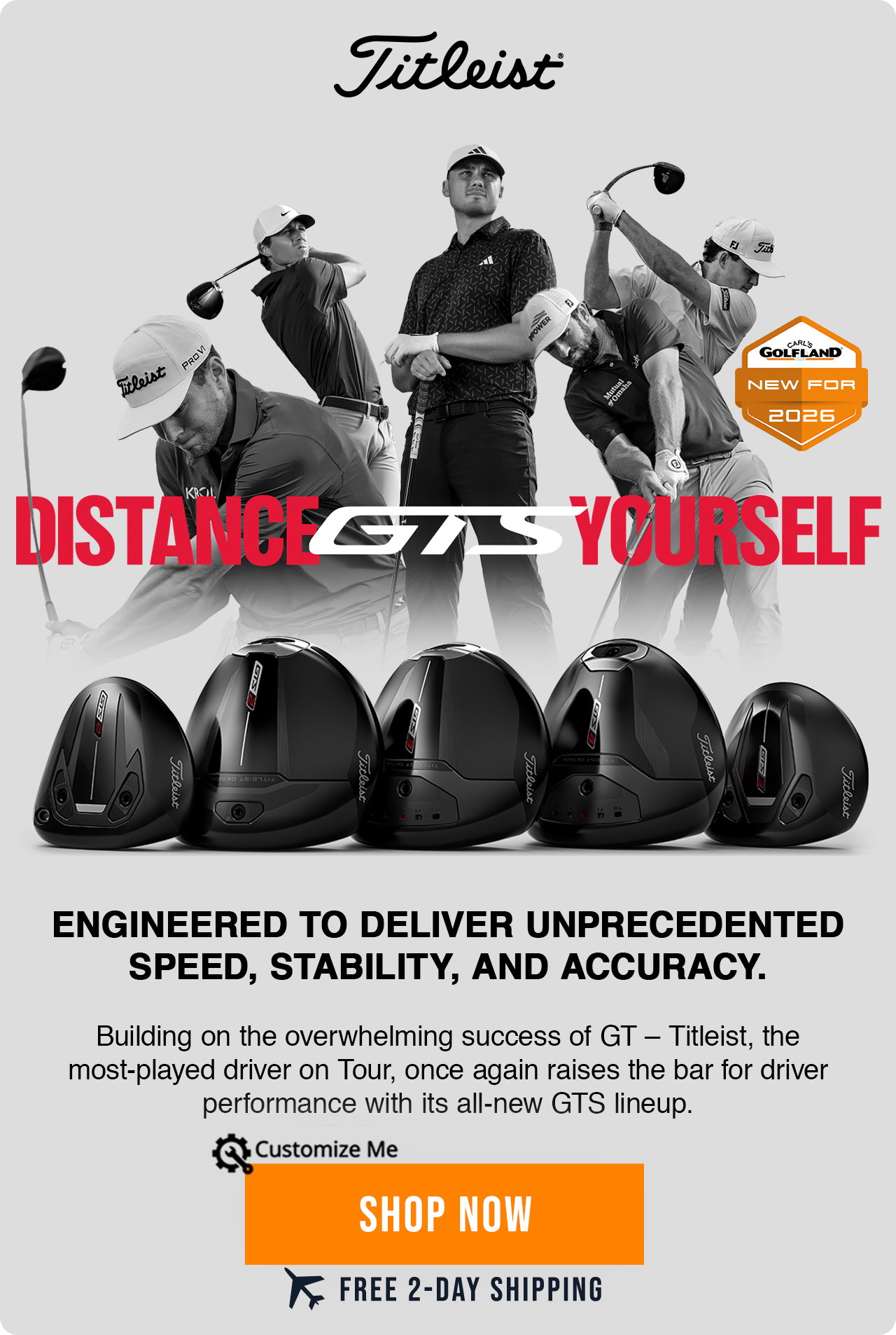 NEW | Titleist GTS Drivers & Fairway Woods