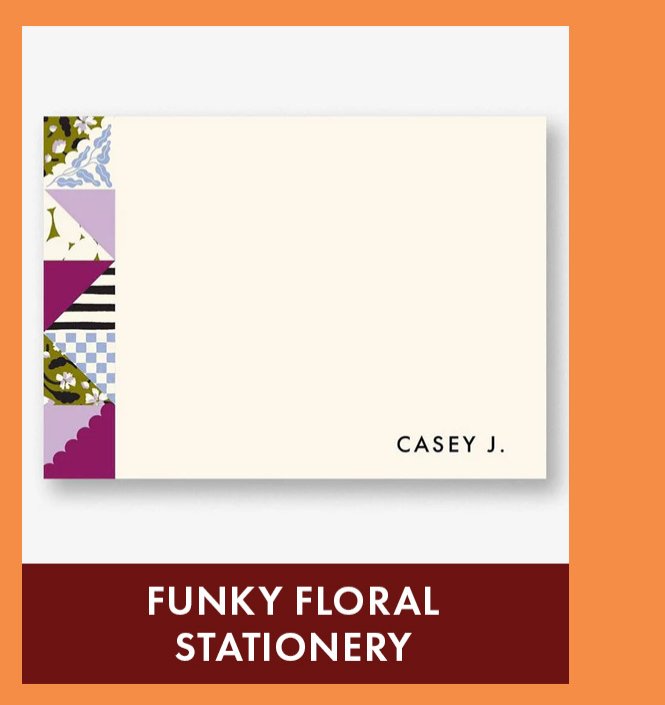Funky Floral Stationery