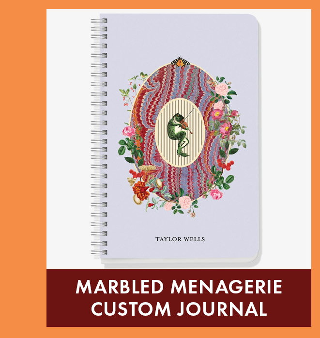 Marbled Menagerie Custom Journal