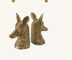 Carson Kressley Fox Head Bookends - Set of 2