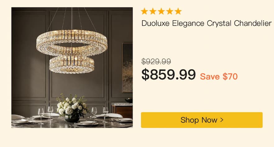 Duoluxe Elegance Crystal Chandelier