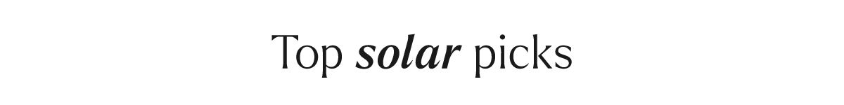 Top solar picks
