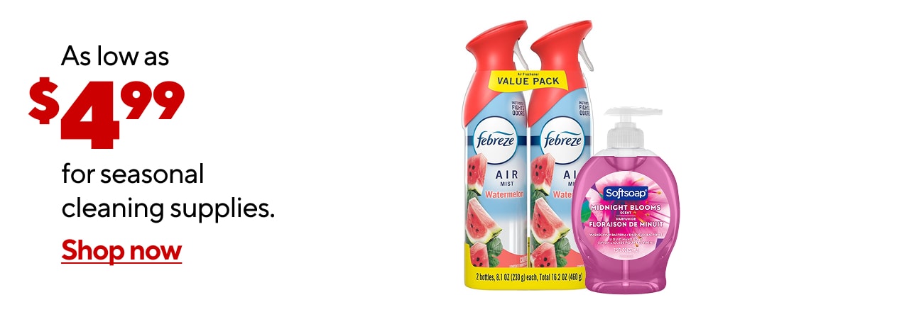 Summer Cleaning Scents as low as $4.99