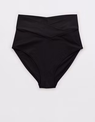 Aerie High Rise Full Coverage Crossover Bikini Bottom
