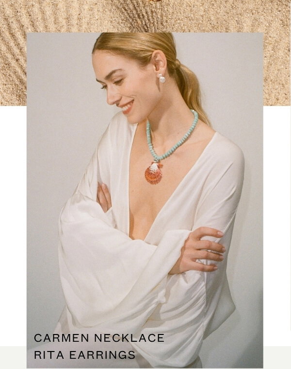 Carmen necklace and Rita earrings