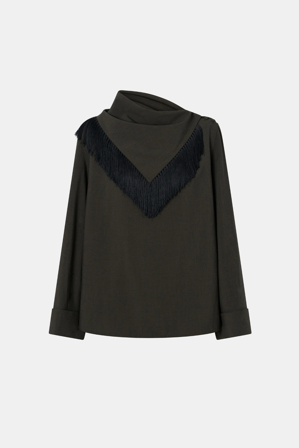 Una Drape Collar Shirt