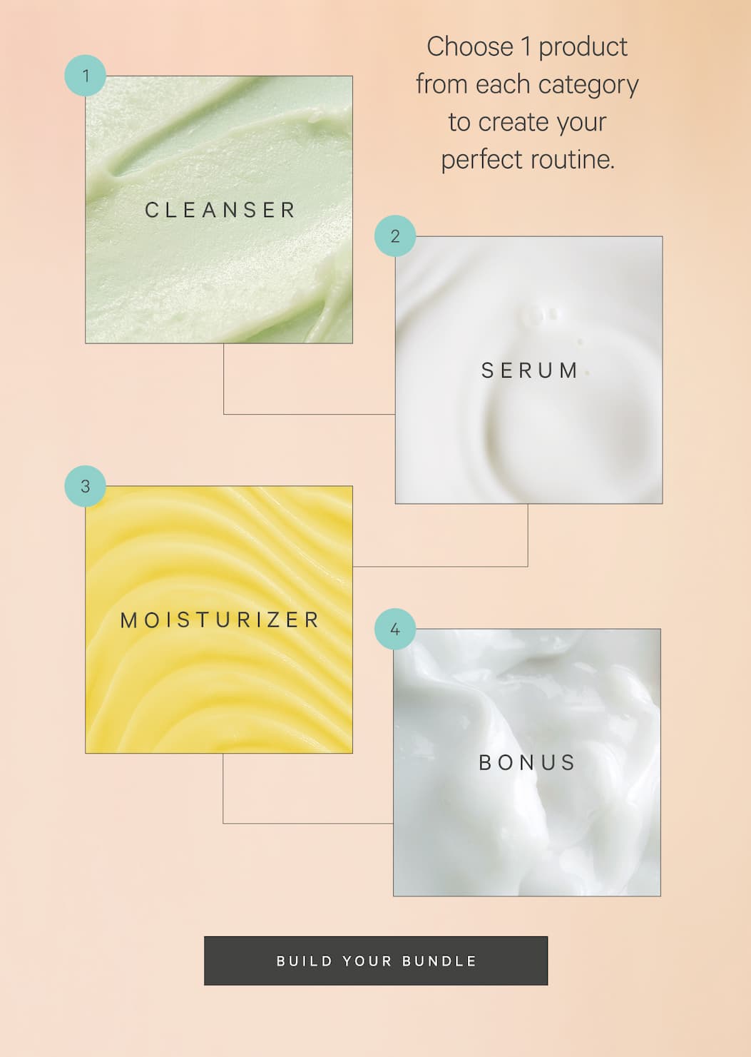 Choose 1 product from each category to create your perfect routine. Build Your Bundle. 