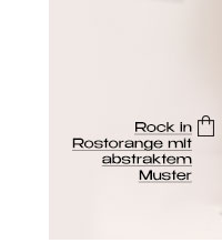 YOURS Rock in Rostorange mit abstraktem Muster