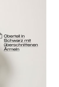 YOURS Oberteil in Schwarz mit überschnittenen Ärmeln