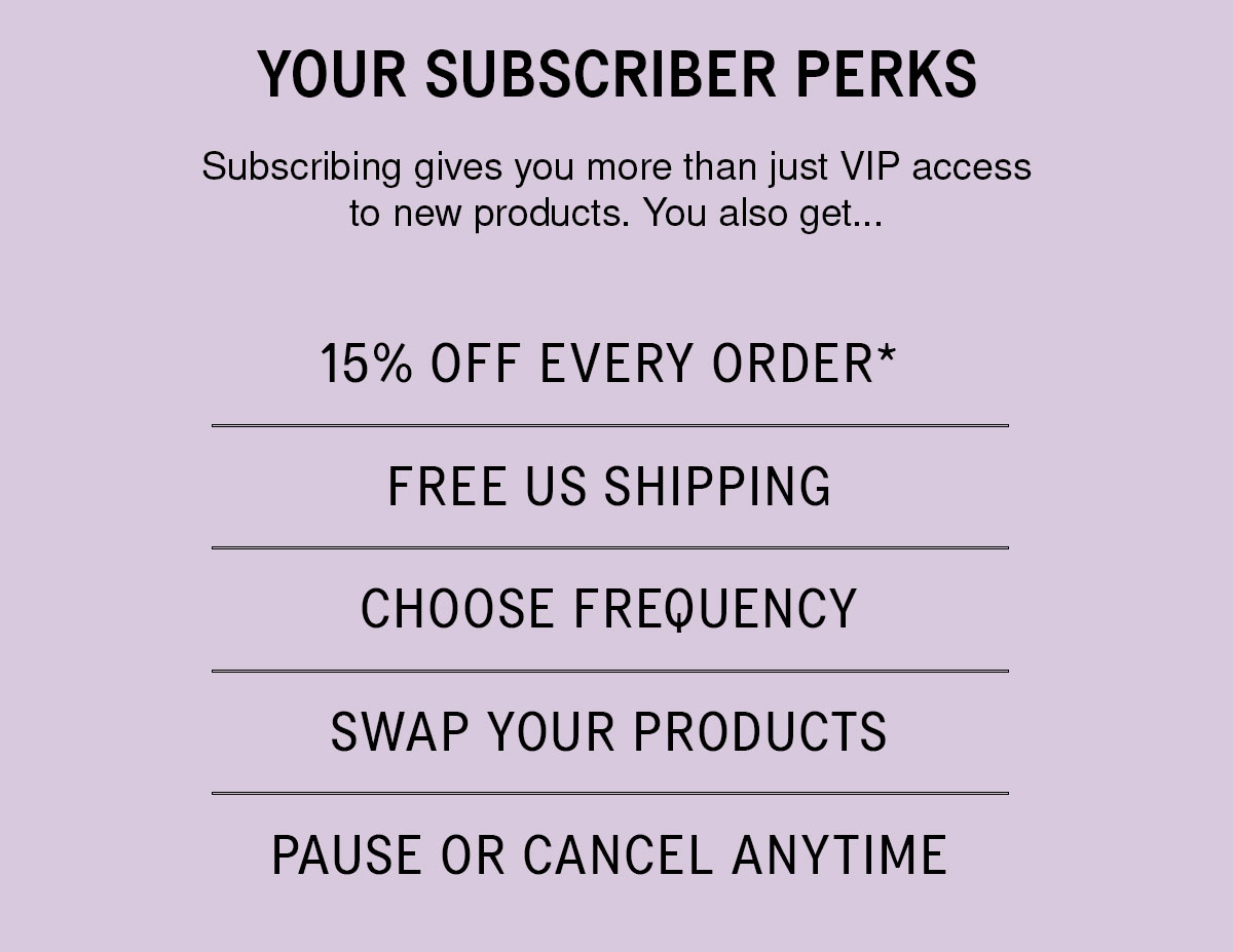 YOUR SUBSCRIBER PERKS