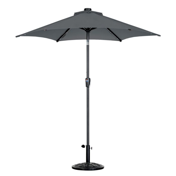 Sonnenschirm mit LED-Beleuchtung, Uv50+, Ø 270 cm , anthrazit